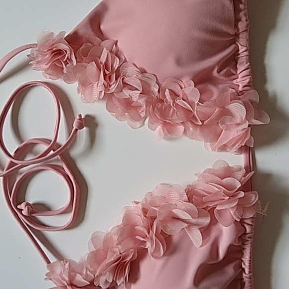 BIKINI PINK RUFFLE SWIMSUIT - Picture 3 of 7